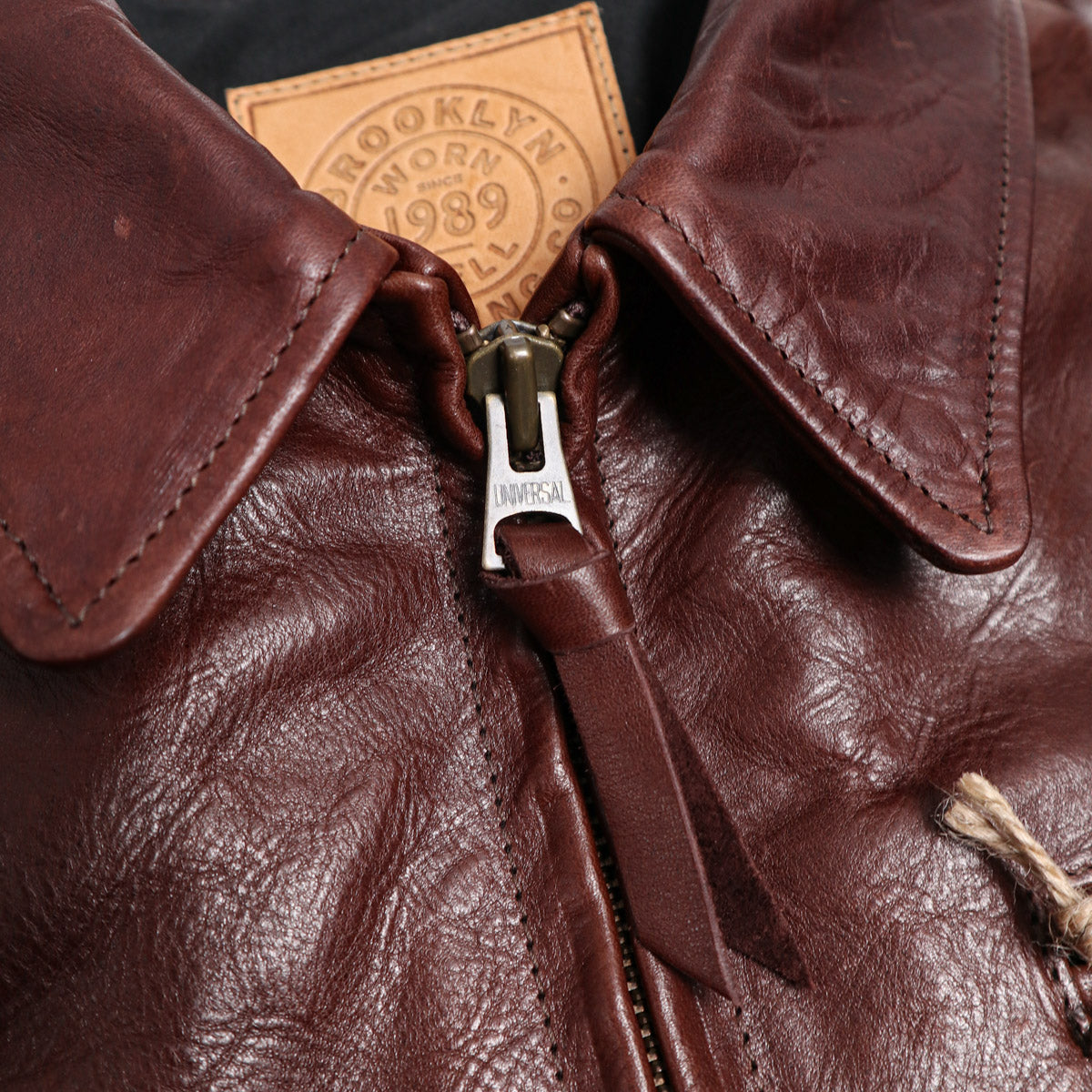 Brooklyn Clothing X Simmons Bilt Tail Gunner Japanese Horsehide Chocolate Brown