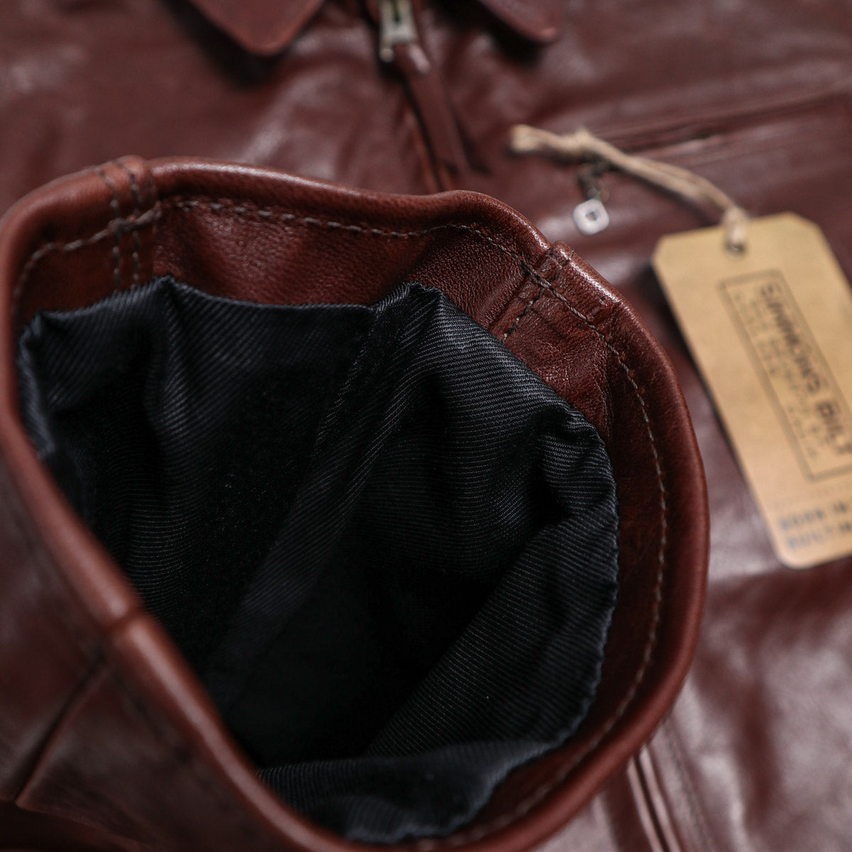 Brooklyn Clothing X Simmons Bilt Tail Gunner Japanese Horsehide Chocolate Brown