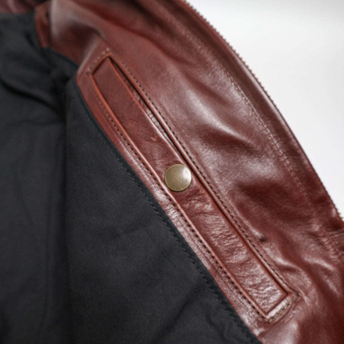 Brooklyn Clothing X Simmons Bilt Tail Gunner Japanese Horsehide Chocolate Brown