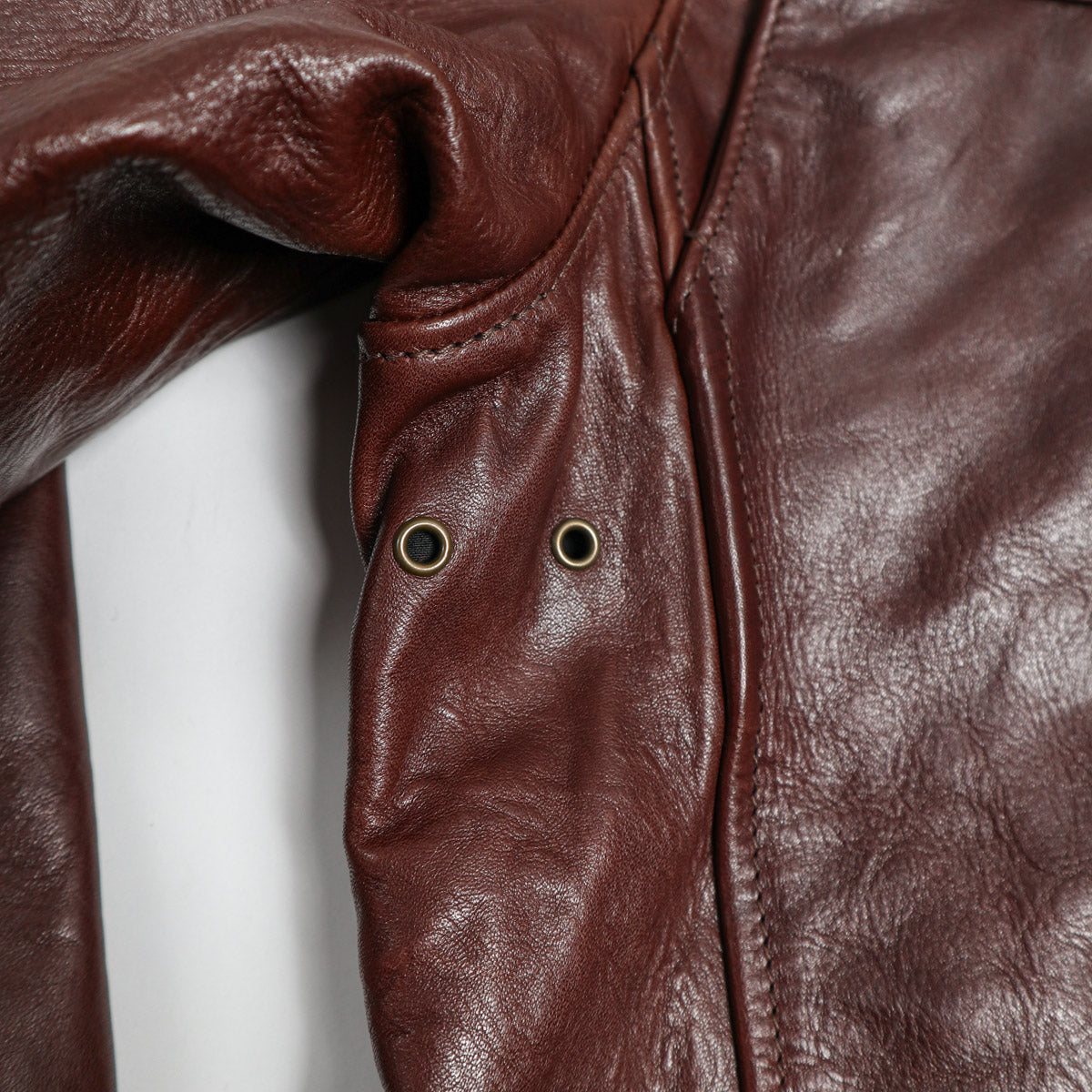 Brooklyn Clothing X Simmons Bilt Tail Gunner Japanese Horsehide Chocolate Brown