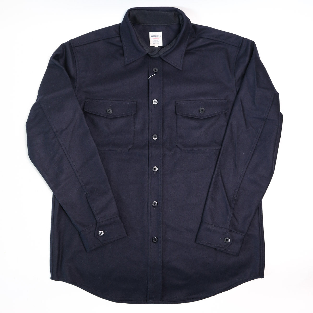Wool Flannel CPO Shirt Navy