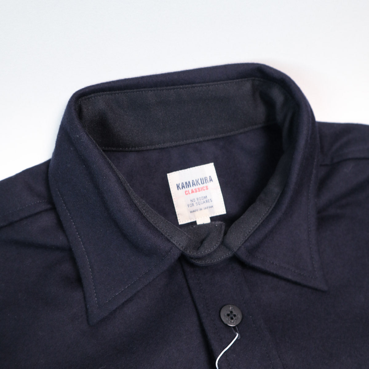 Wool Flannel CPO Shirt Navy
