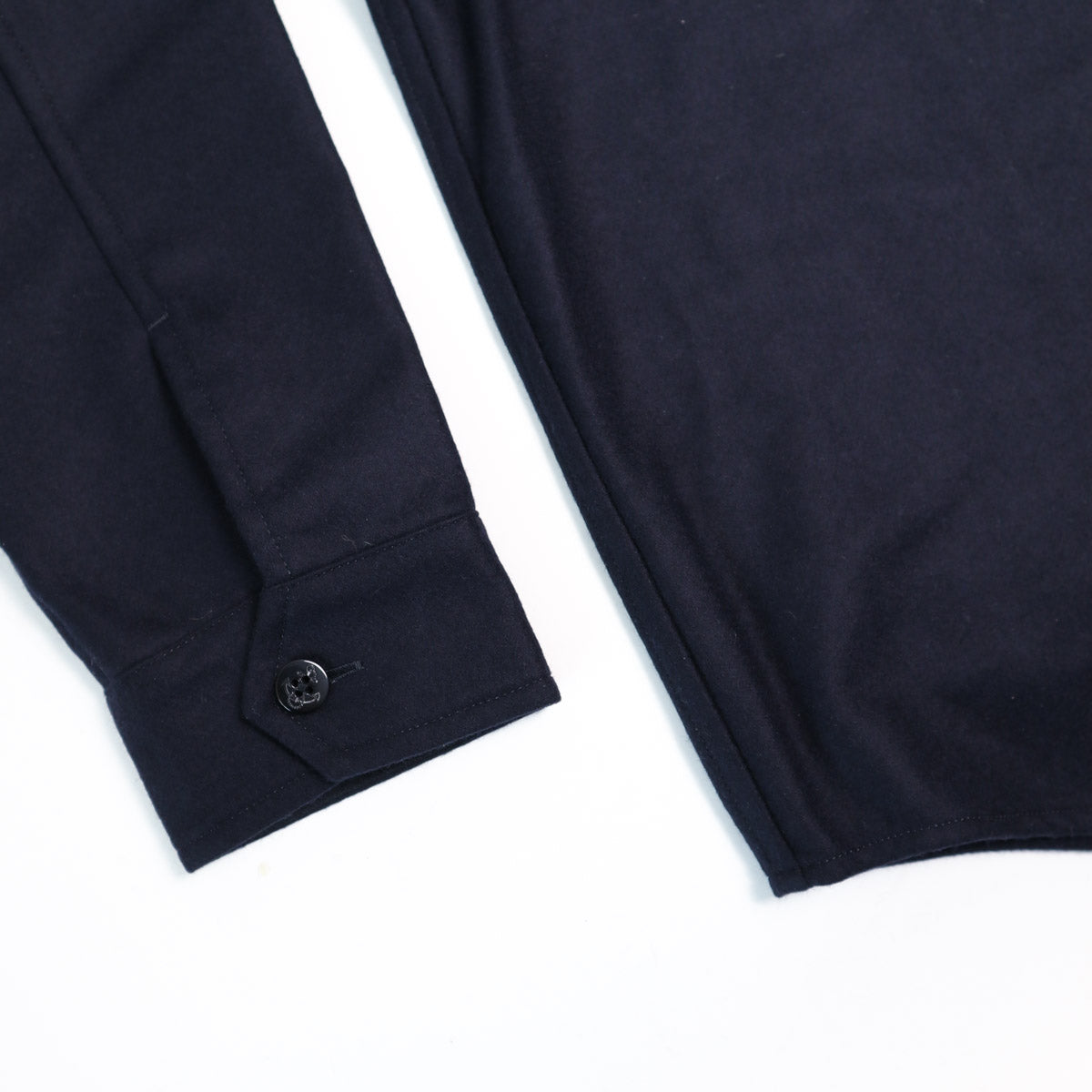 Wool Flannel CPO Shirt Navy
