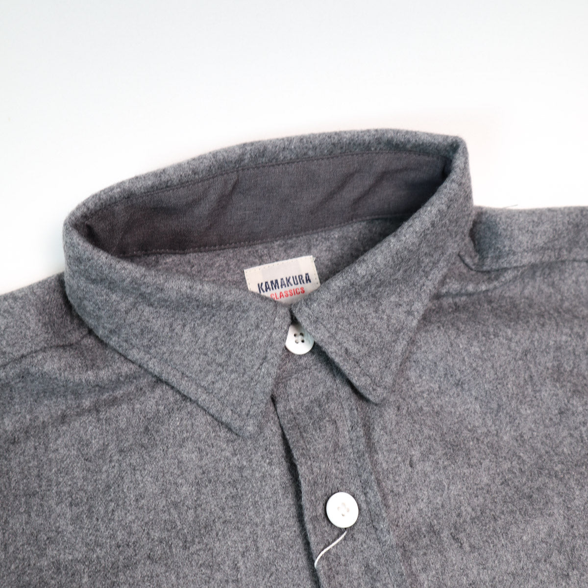 Wool Flannel CPO Shirt Grey