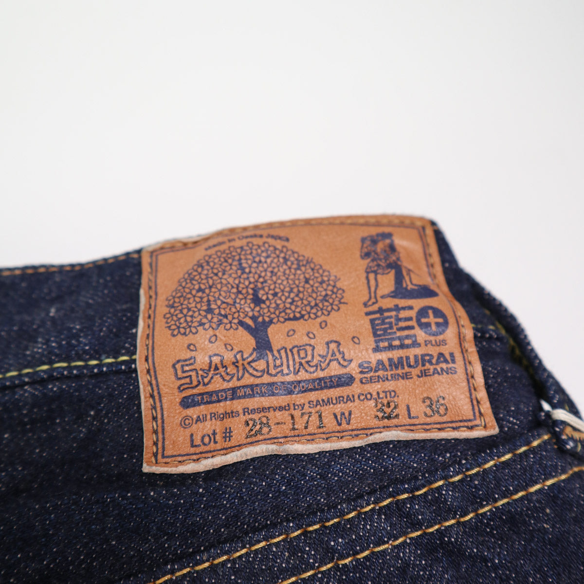 S500AX-Sakura 18oz AI+ Sakura Selvedge Denim Regular Straight Natural Indigo