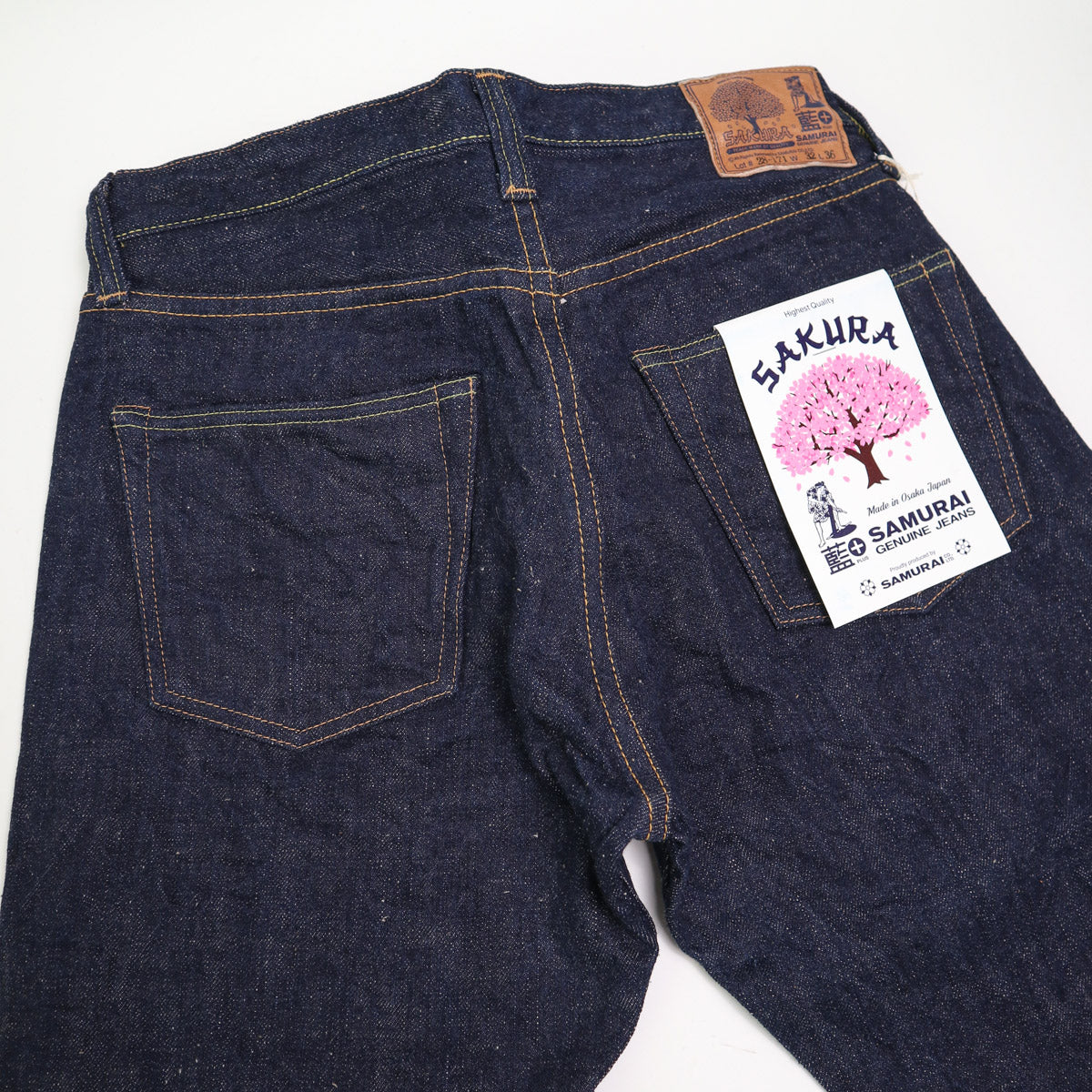 S500AX-Sakura 18oz AI+ Sakura Selvedge Denim Regular Straight Natural Indigo