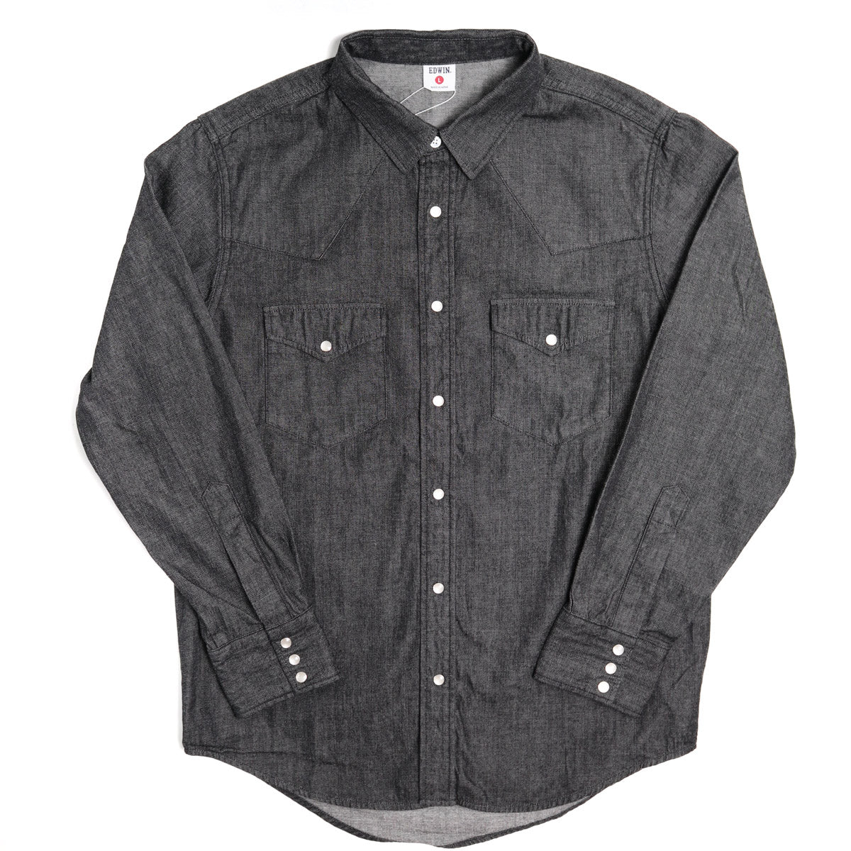 KST069-01 Western Shirt 8oz Black Denim