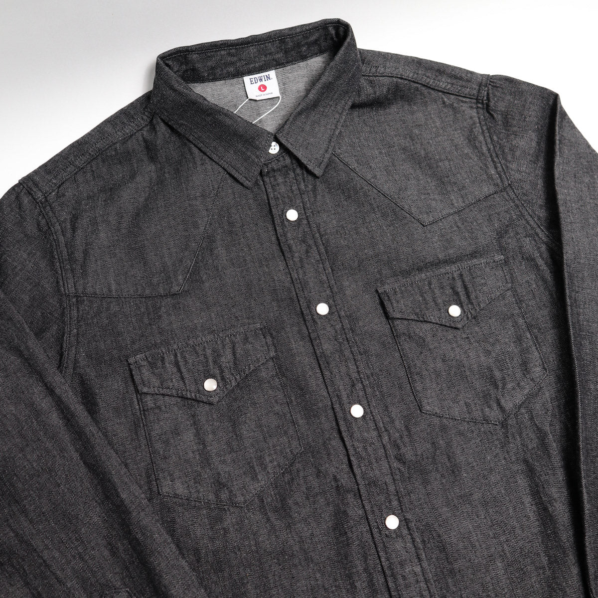 KST069-01 Western Shirt 8oz Black Denim