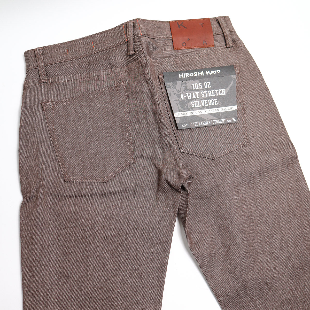 The Hammer Straight 10.5oz Brown Raw Selvedge Denim