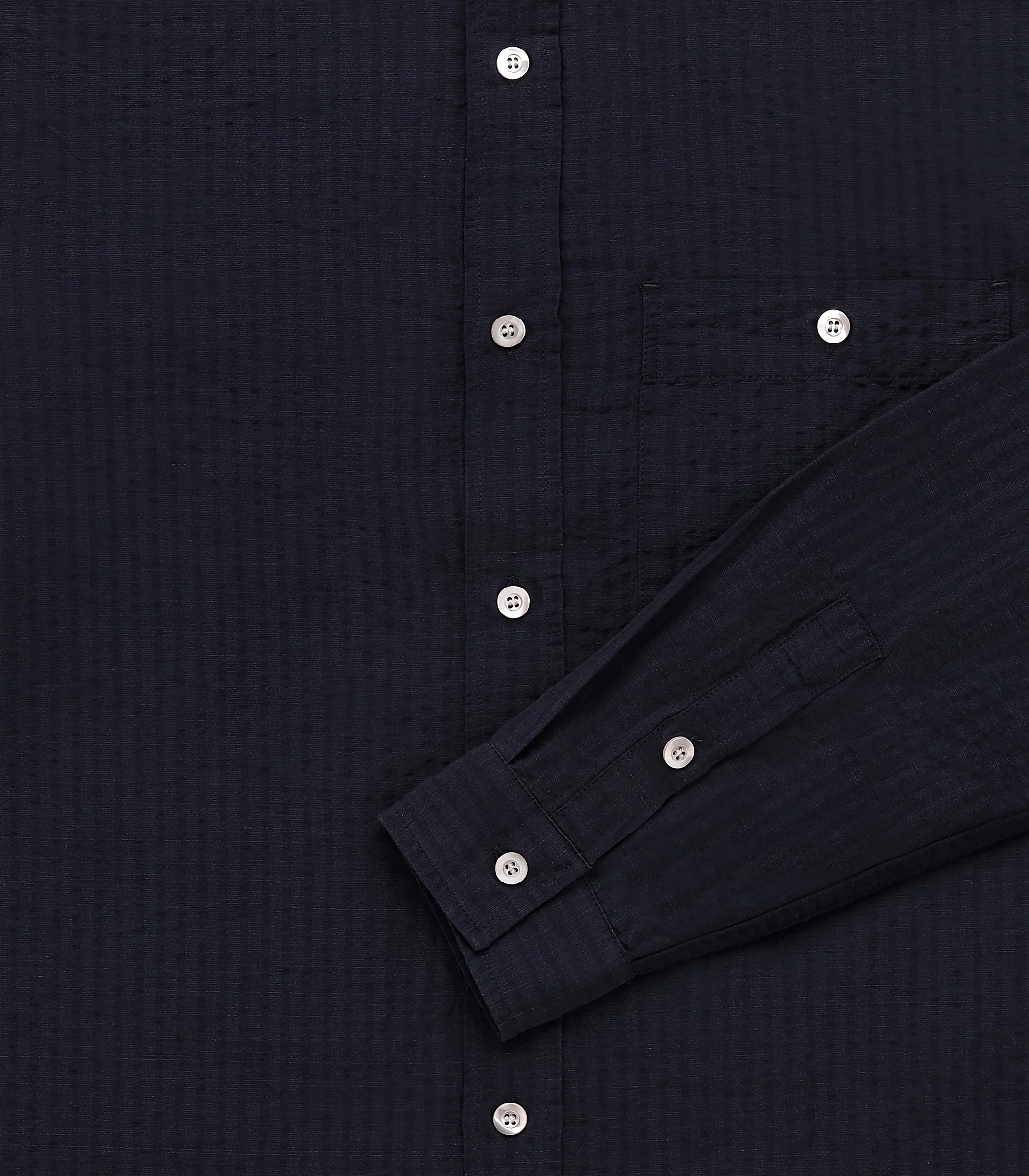 Jones Cotton & Linen Shirt Navy