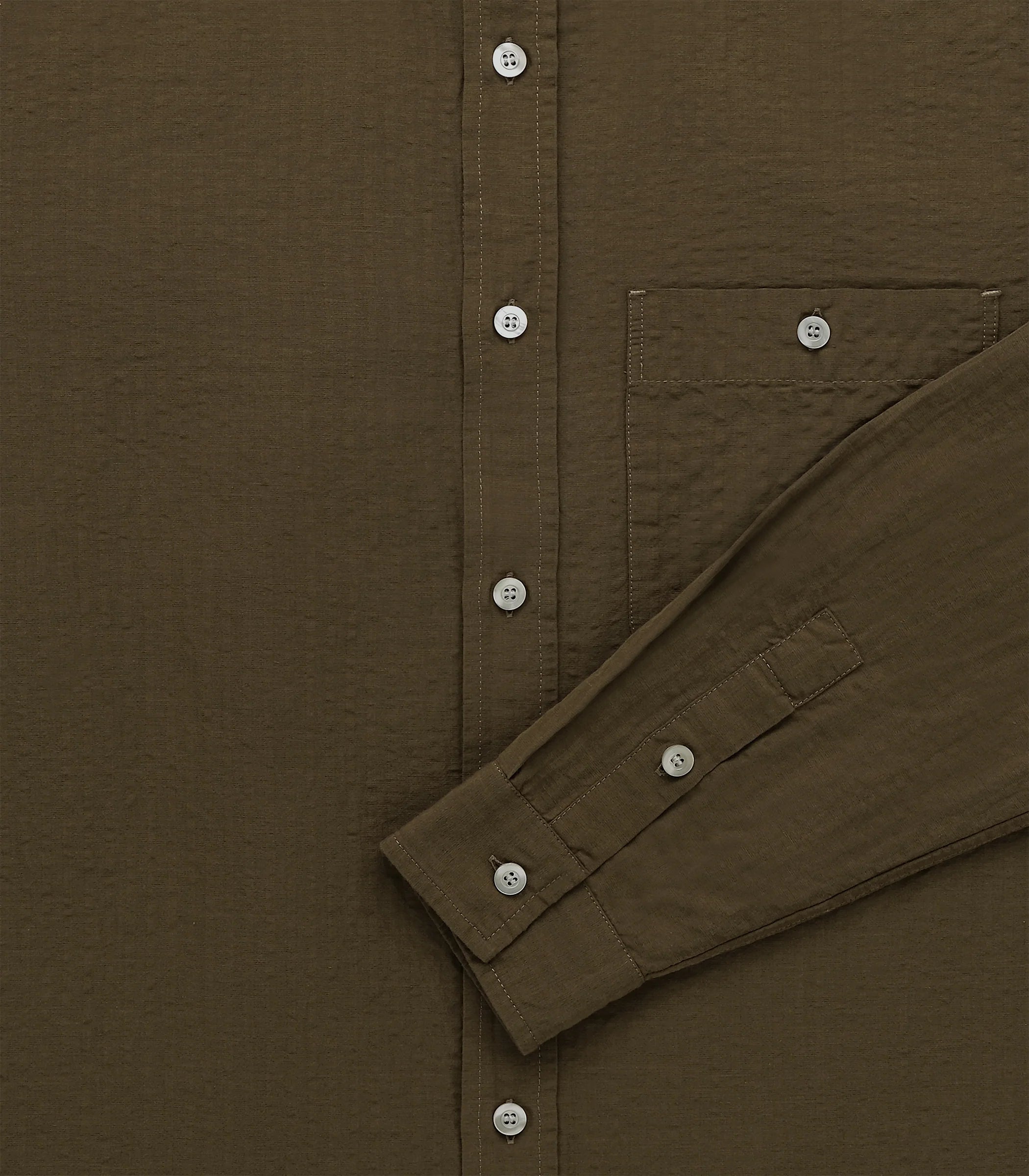 Jones Cotton & Linen Shirt Olive