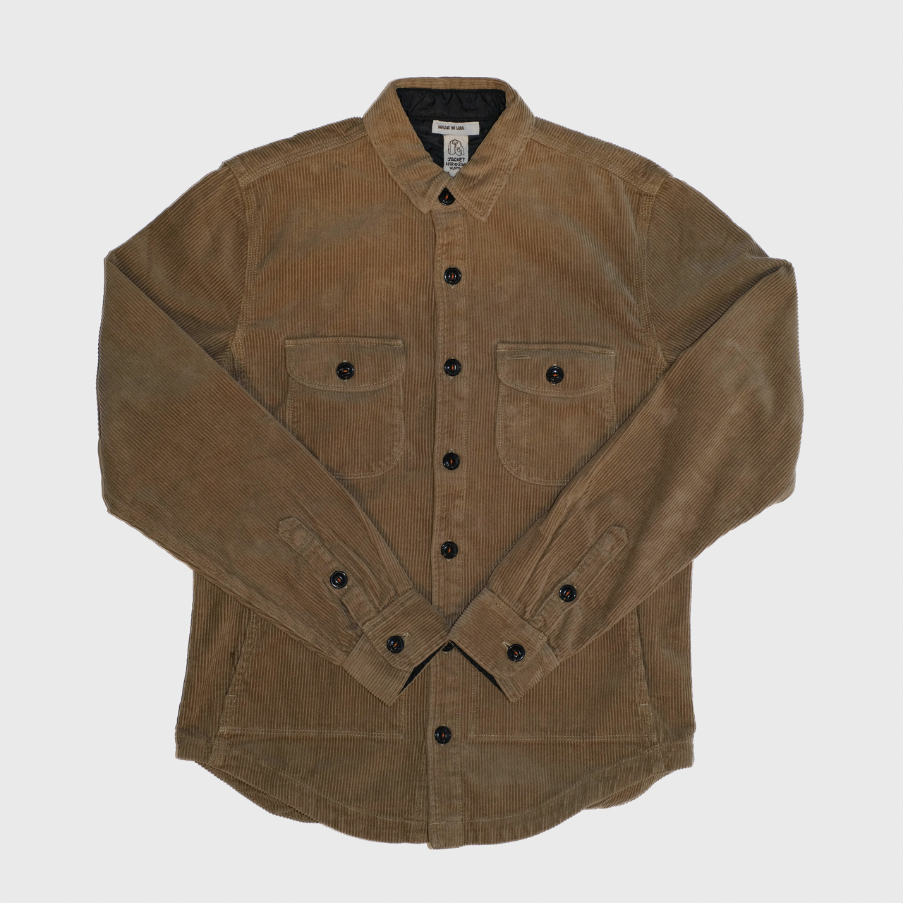 The Anvil Shirt Jacket 8W Corduroy Khaki