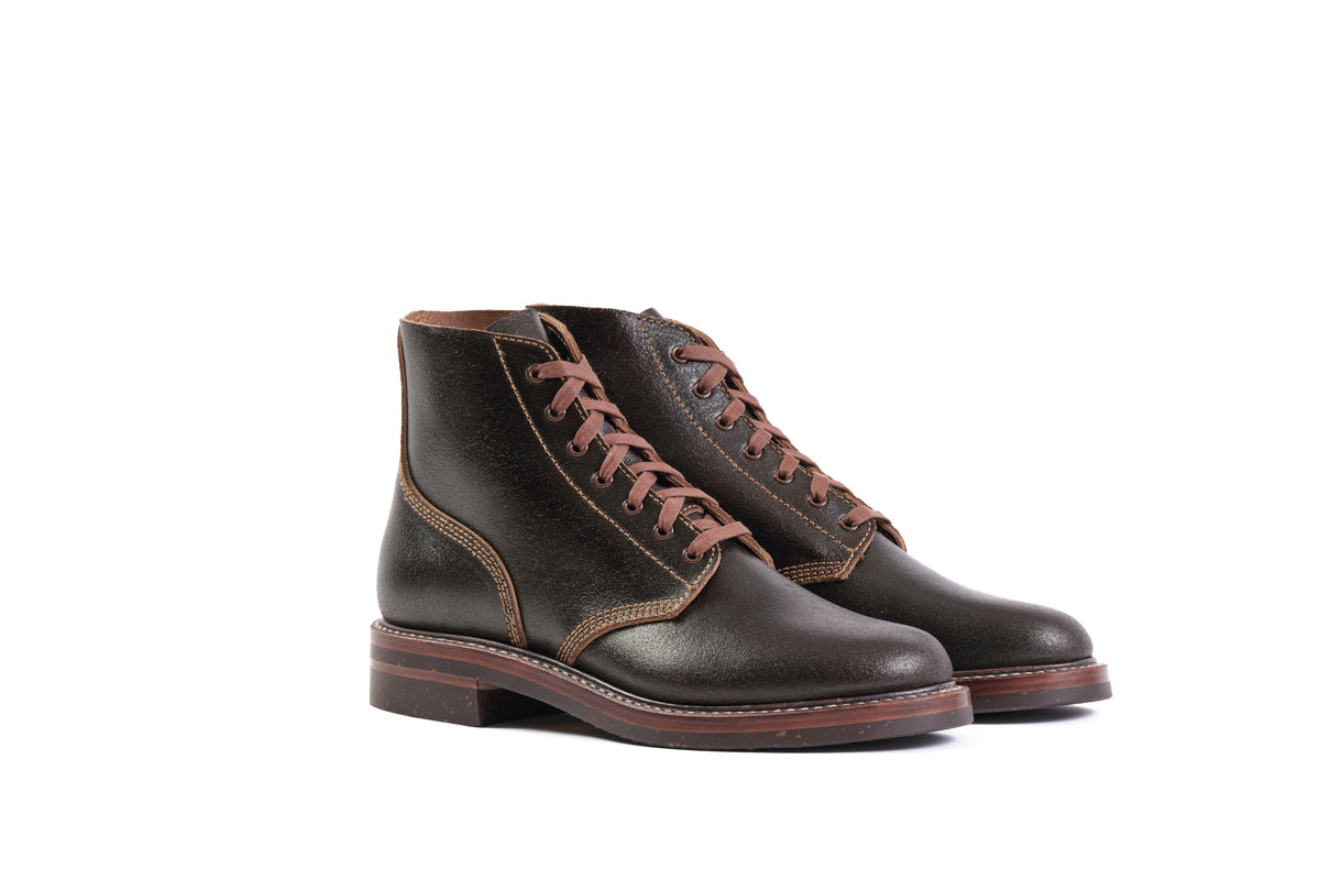 LK-017 M-43 Service Shoe Horween Waxed Flesh Dark Brown — Brooklyn