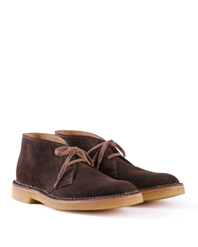 LK-019 Military Desert Boot Japanese Suede Dark Brown