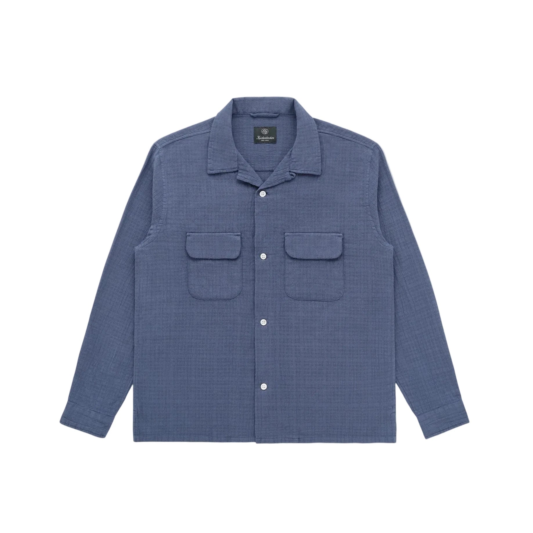 Penny Loom Cotton Shirt Bering Blue