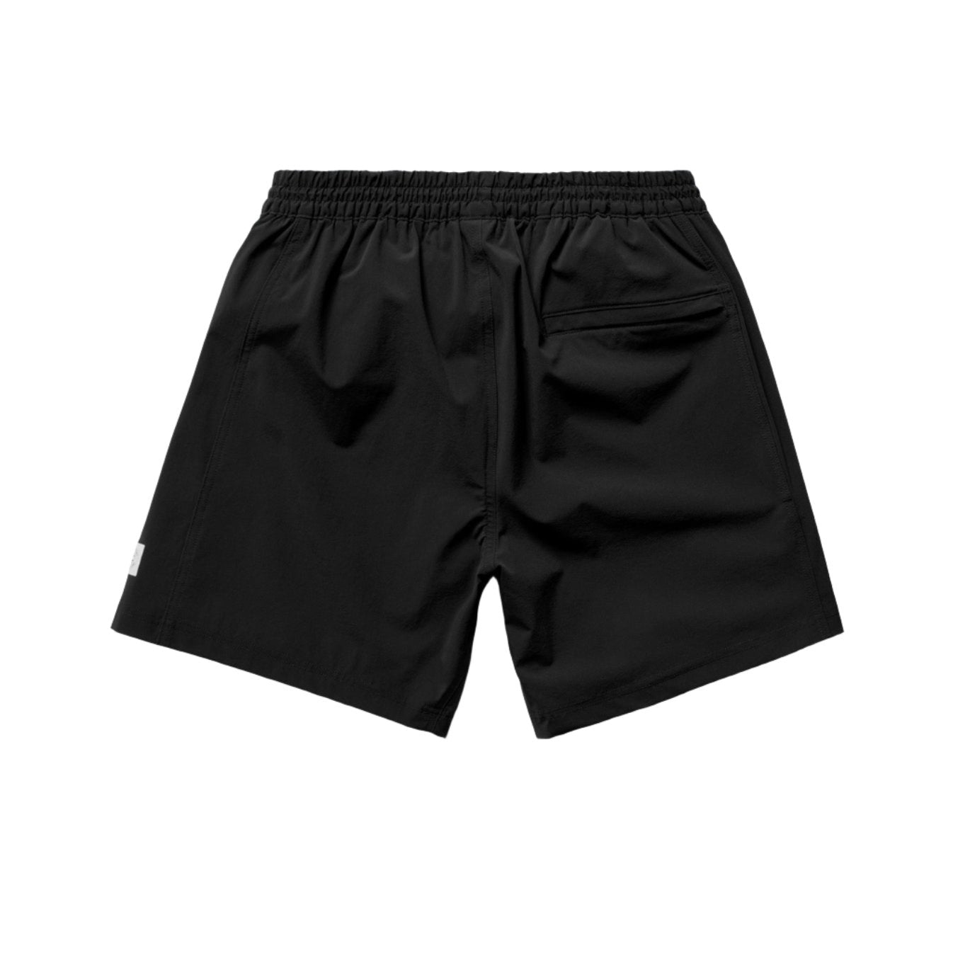 Stretch Nylon Utility Swim Short 6" Black