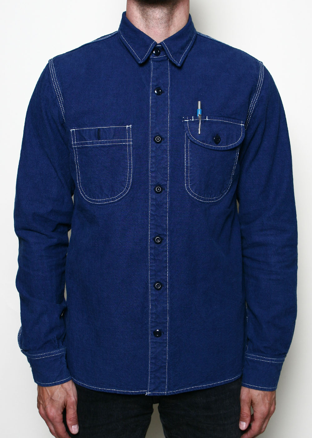 Field Shirt Overdyed Blue