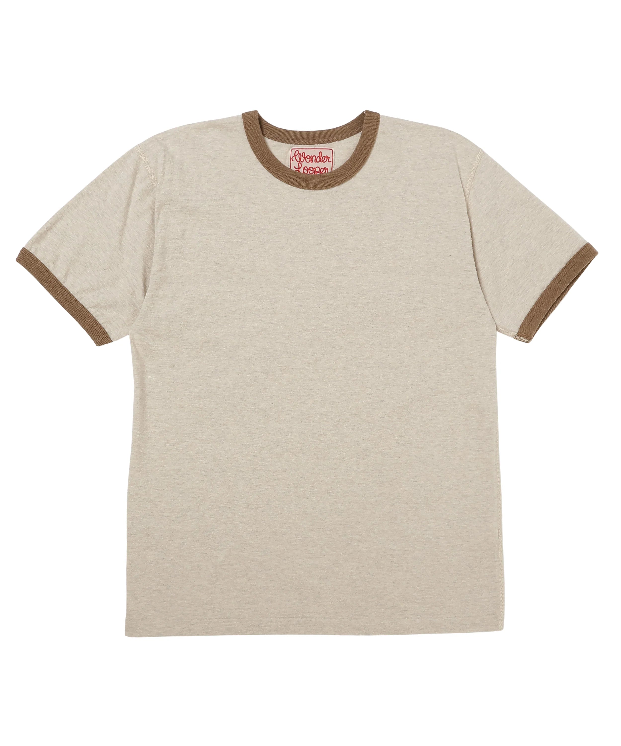 Recycled Cotton Foxfibre® Ringer T - Stone