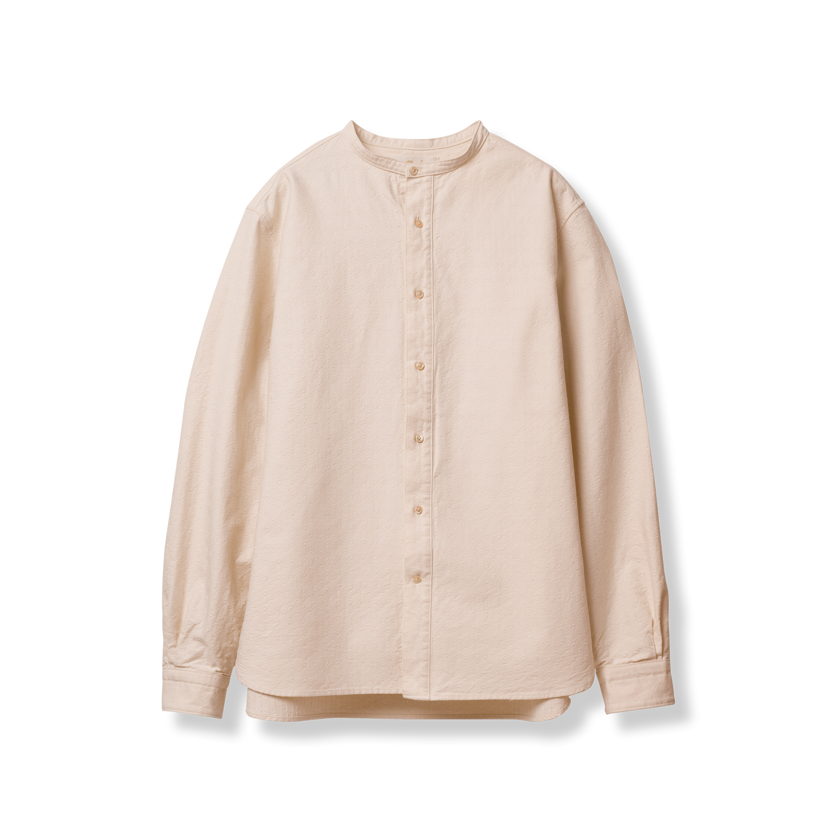 S1006 Stand-up Collar Shirt - Natural