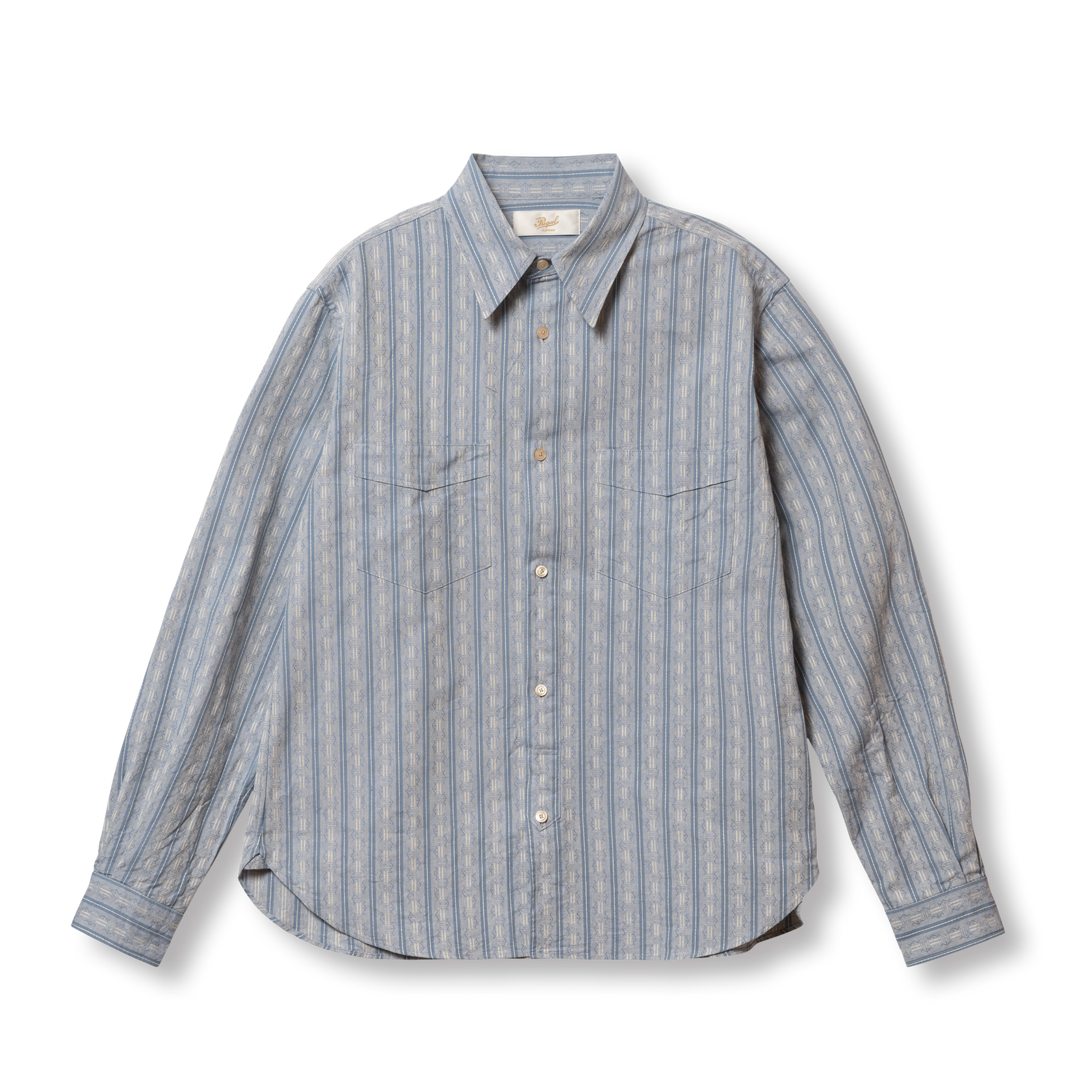 S1020 Striped Work Shirt - Blue