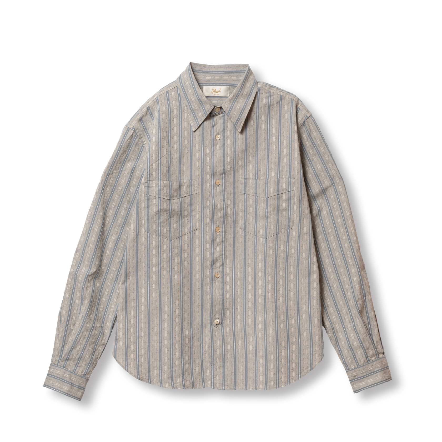 S1020 Striped Work Shirt - Grey