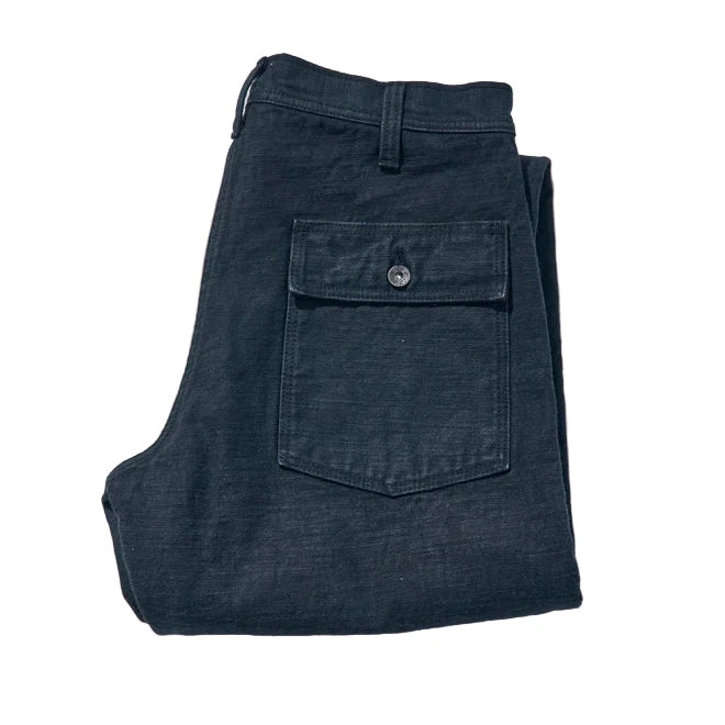 SJ52BK 15oz Yam Dyed Black Baker Pants