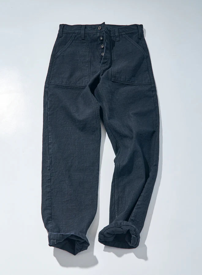 SJ52BK 15oz Yam Dyed Black Baker Pants
