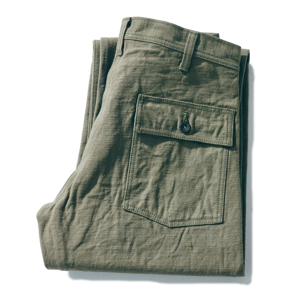 SJ52BP 15oz Heavy Baker Pant Olive