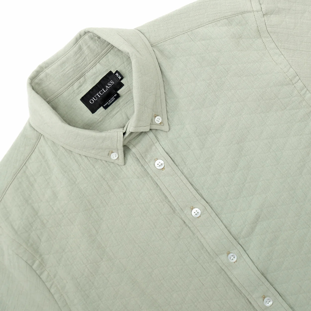 Mint Quilted Short Sleeve Classic Shirt