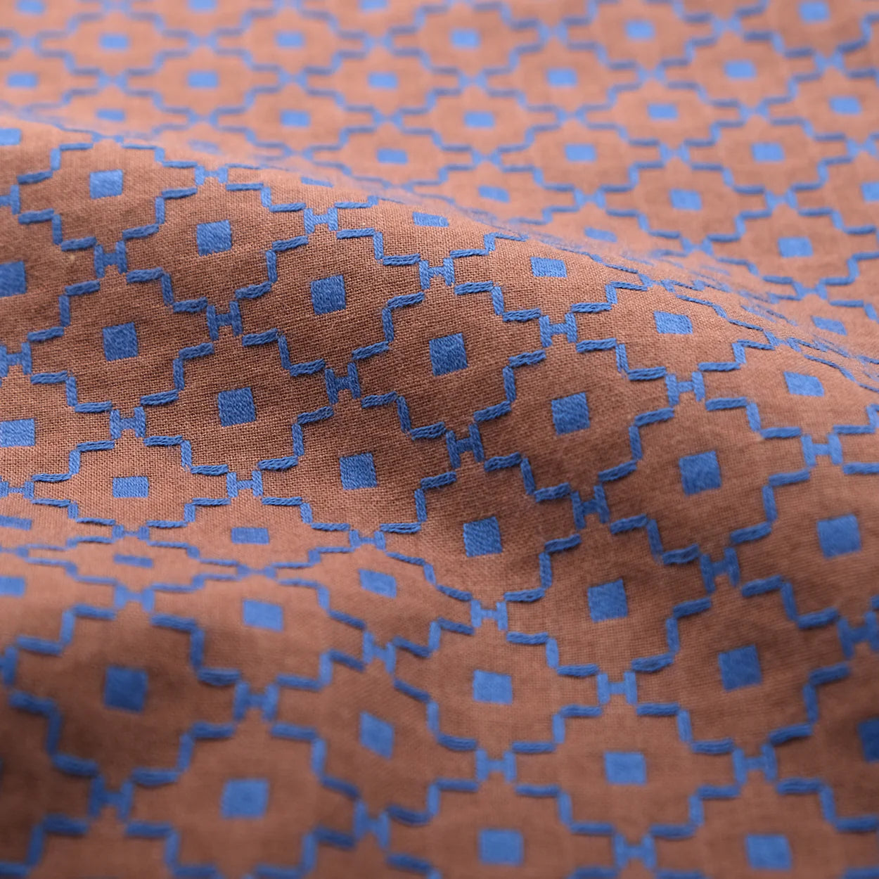 Geometric Jacquard Short Sleeve Easy Shirt