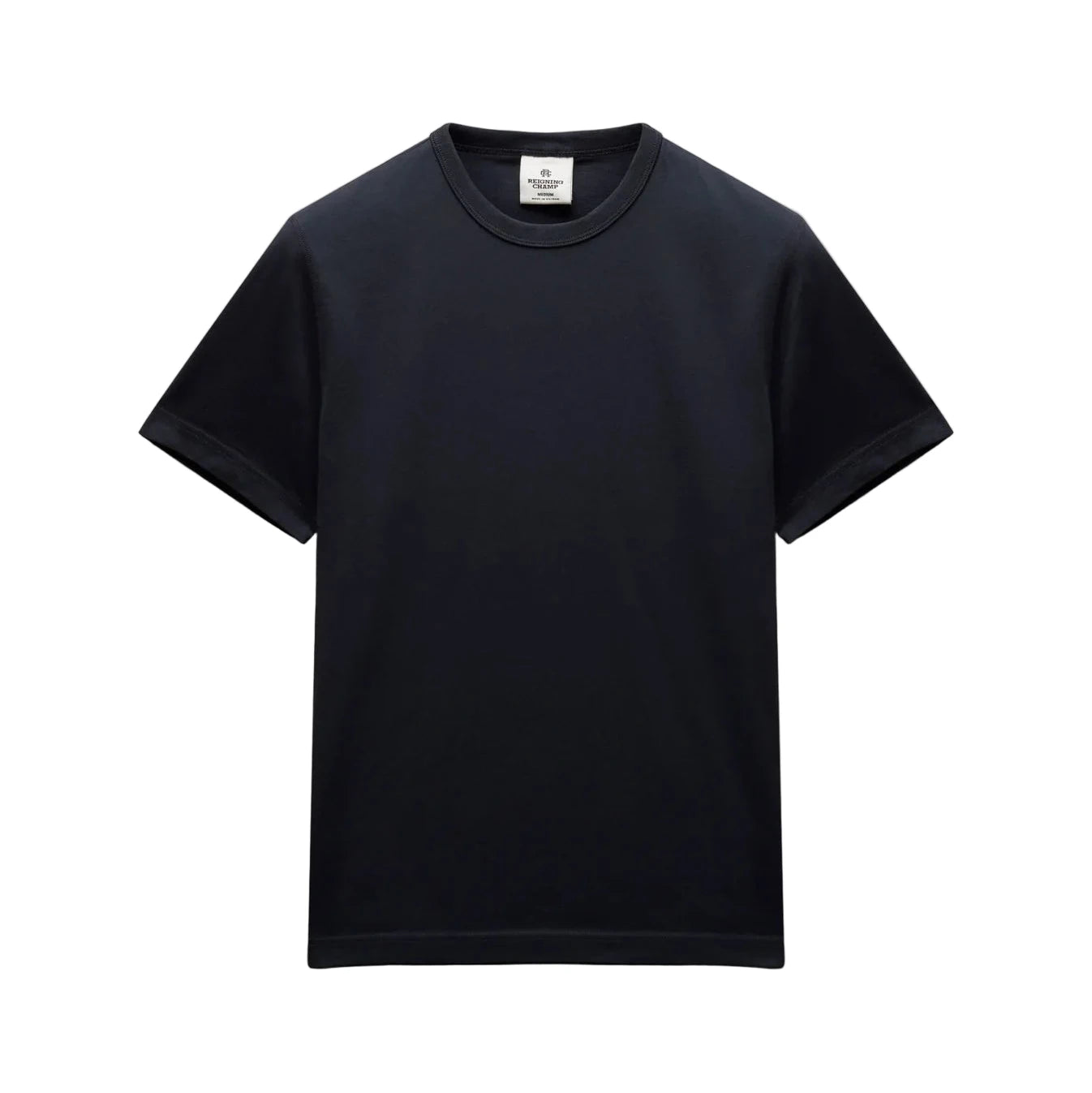 Black t-shirt on a light gray background