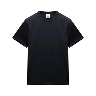 Black t-shirt on a light gray background