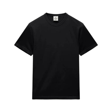 Black t-shirt on a light gray background