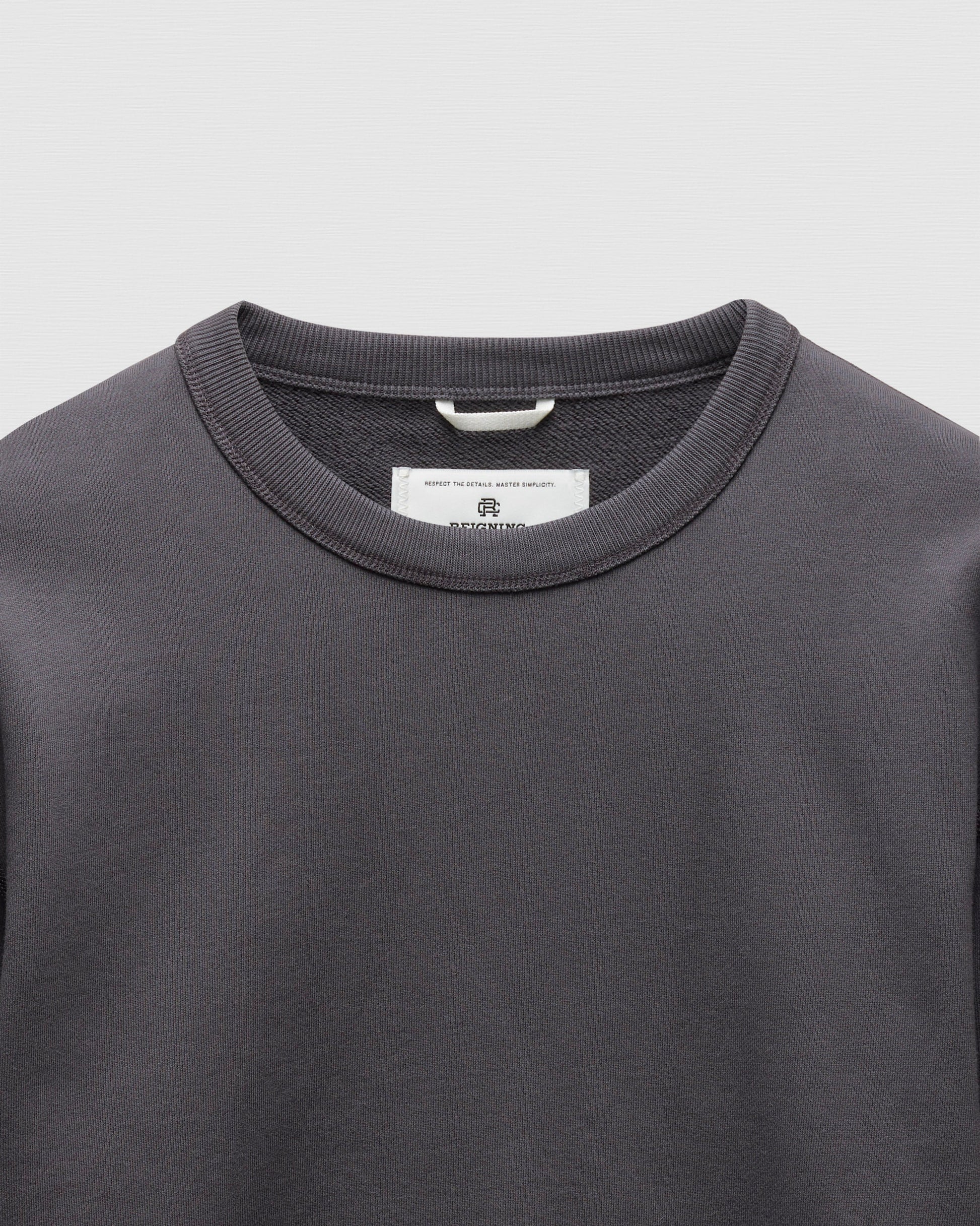 Midweight Terry Standard Fit Crewneck Midnight