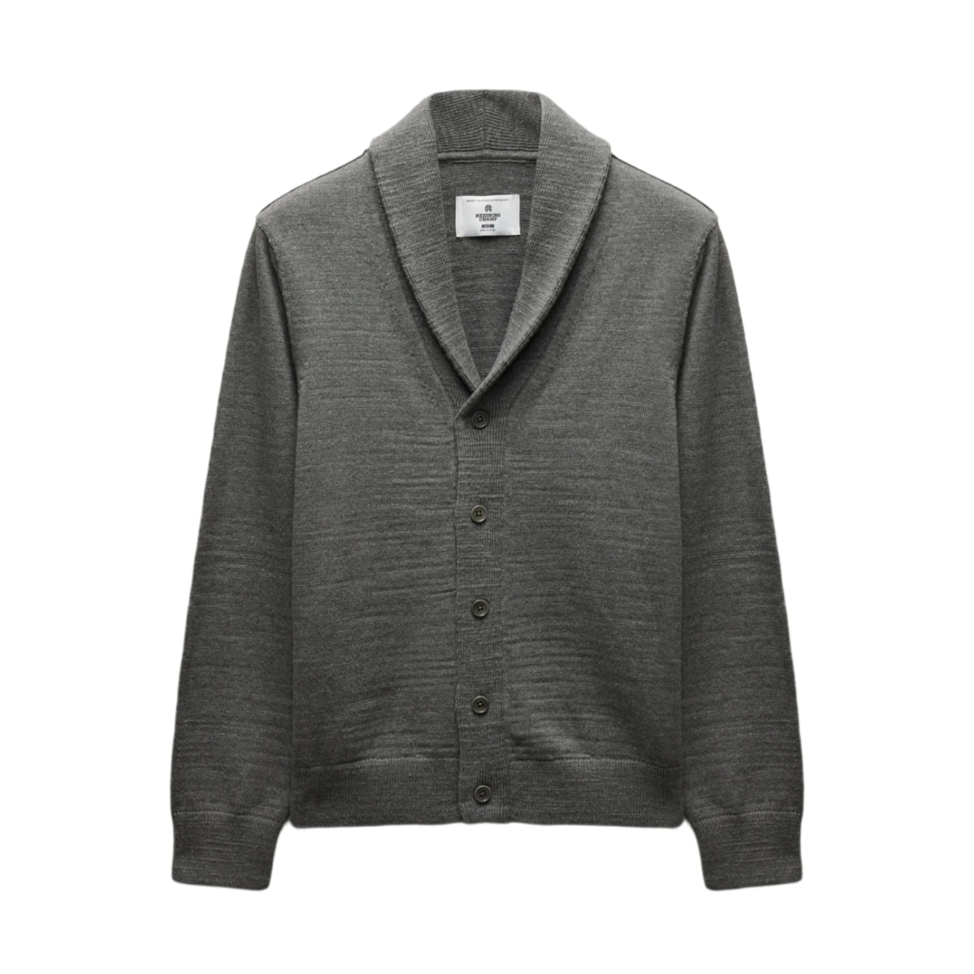 Cotton Slub Laurel Shawl Cardigan Heather Carbon