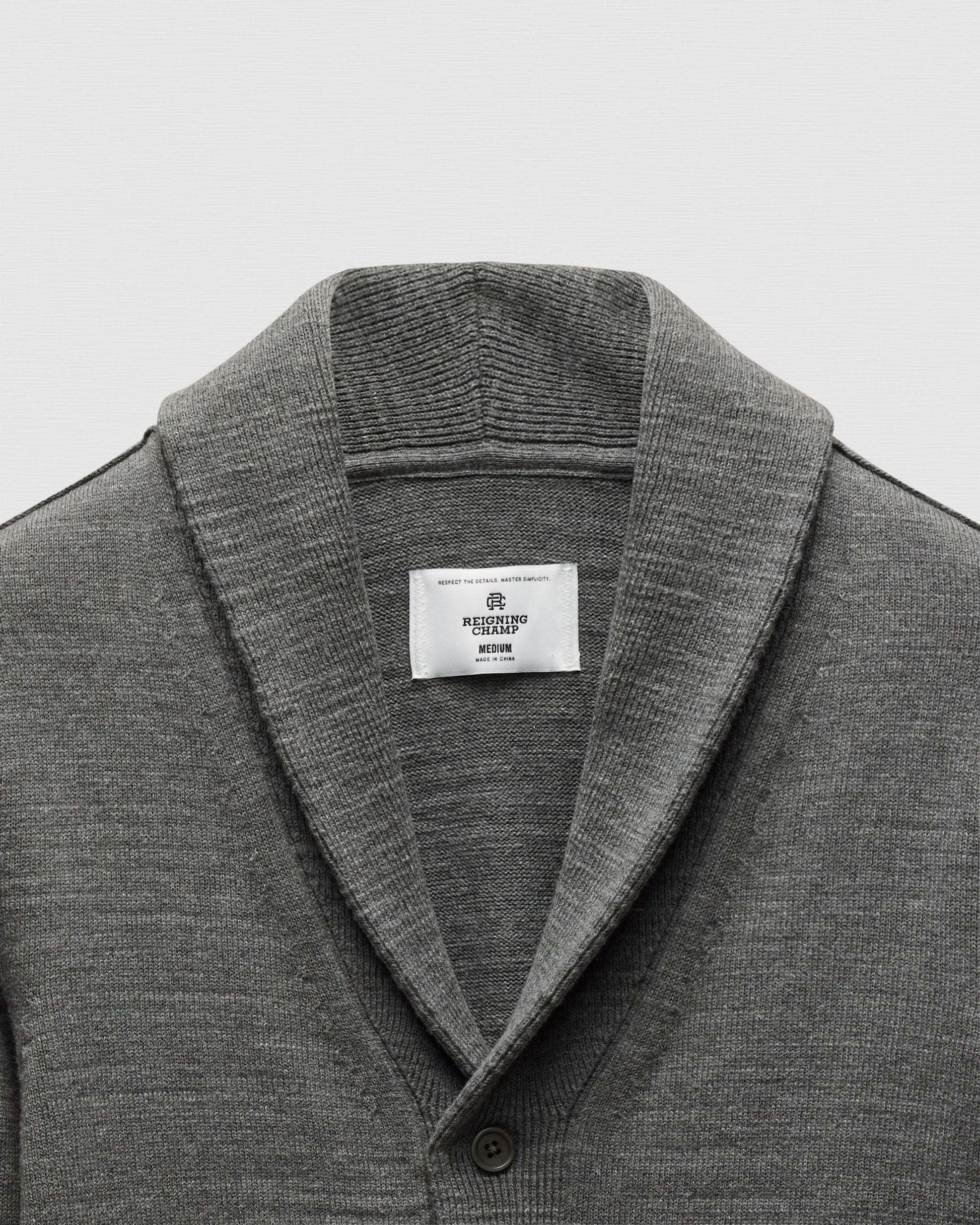 Cotton Slub Laurel Shawl Cardigan Heather Carbon