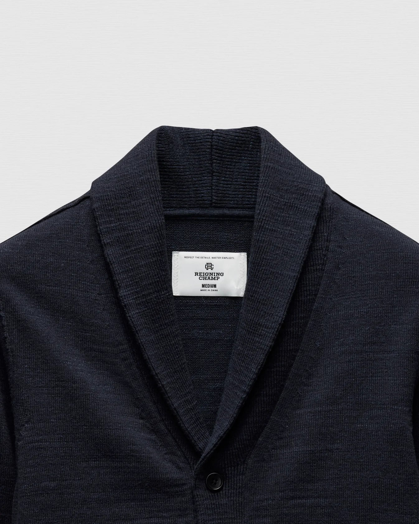 Cotton Slub Laurel Shawl Cardigan Navy