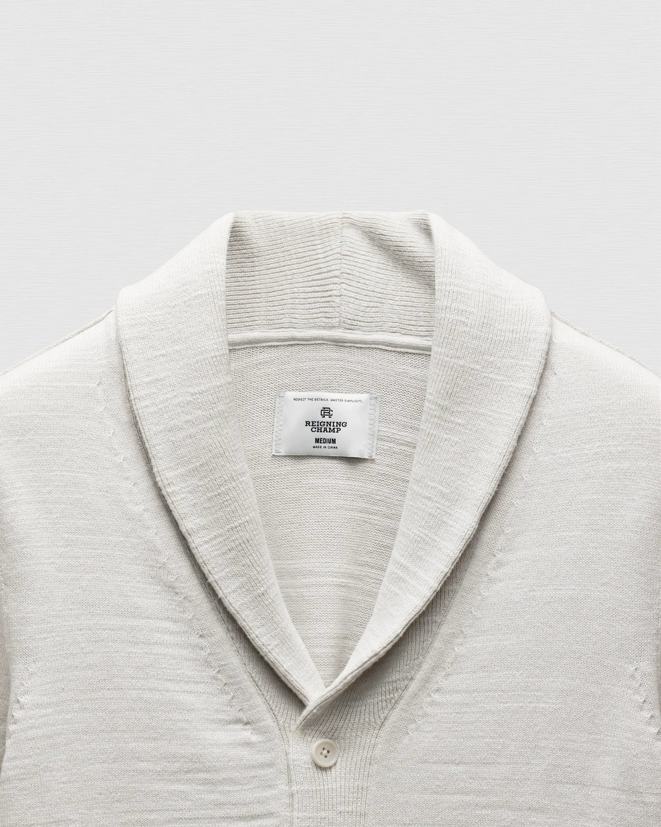 Cotton Slub Laurel Shawl Cardigan Oyster