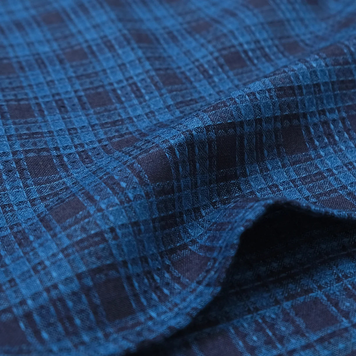 Indigo Plaid Easy Shirt