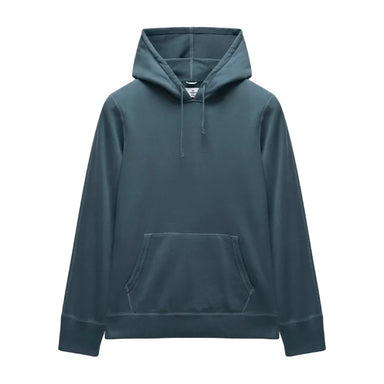 Blue hoodie on a light gray background