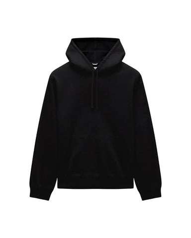 Black hoodie on a light gray background