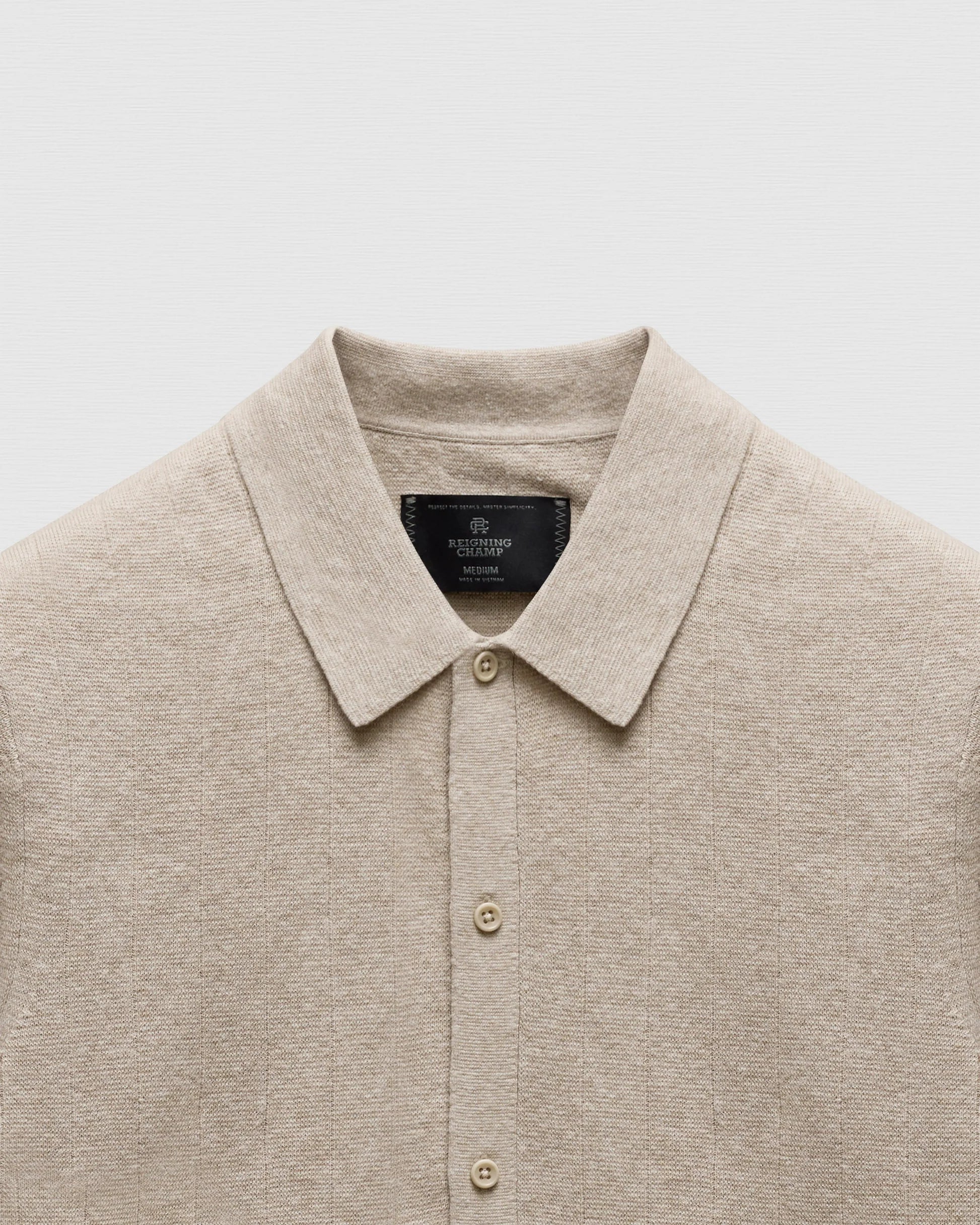 Cotton Linen Stripe Piazza Shirt - Heather Oatmeal