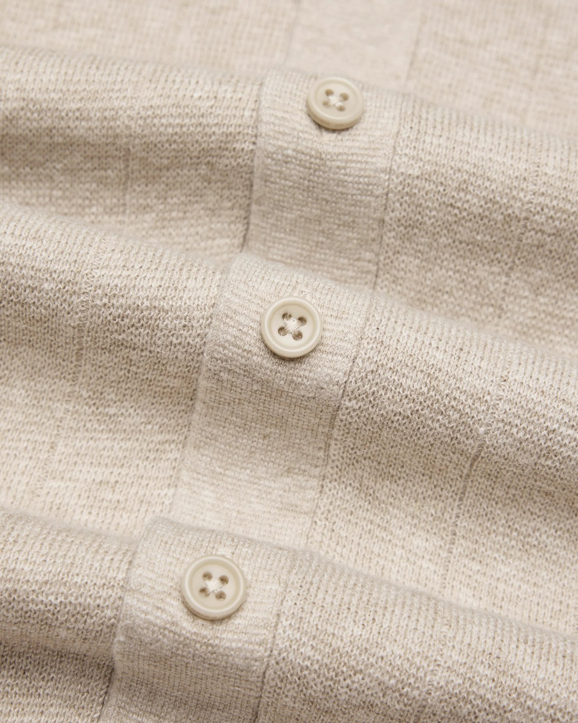 Cotton Linen Stripe Piazza Shirt - Heather Oatmeal