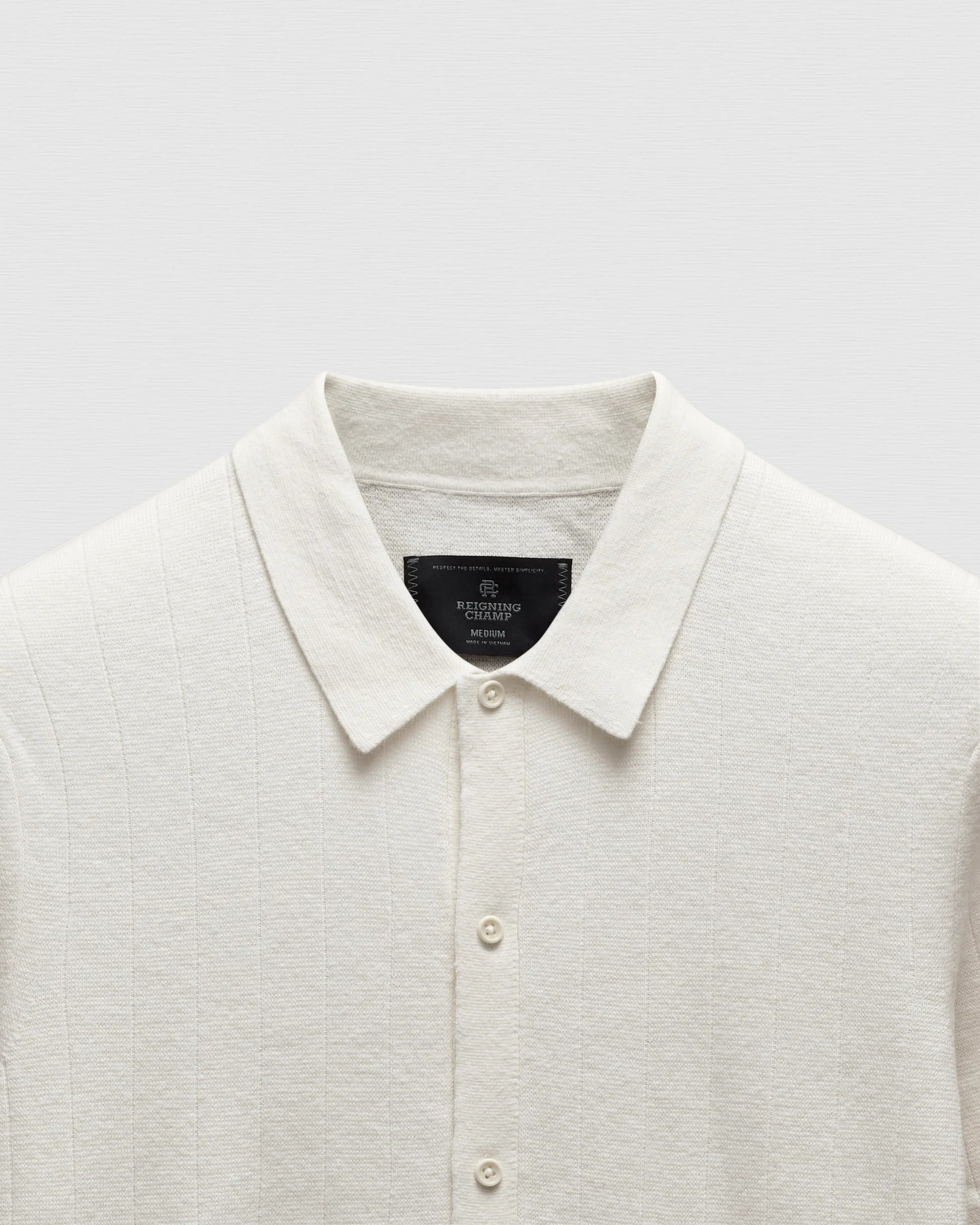 Cotton Linen Stripe Piazza Shirt - Ivory