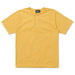 Yellow henley shirt on a white background