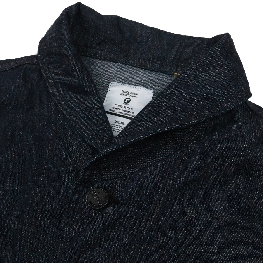 2052-1 USN Shawl Collar Denim Coverall Indigo Blue