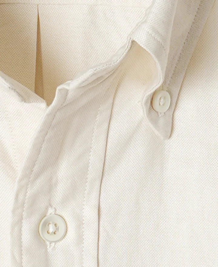 Vintage Ivy Button-Down Oxford Shirt Ecru