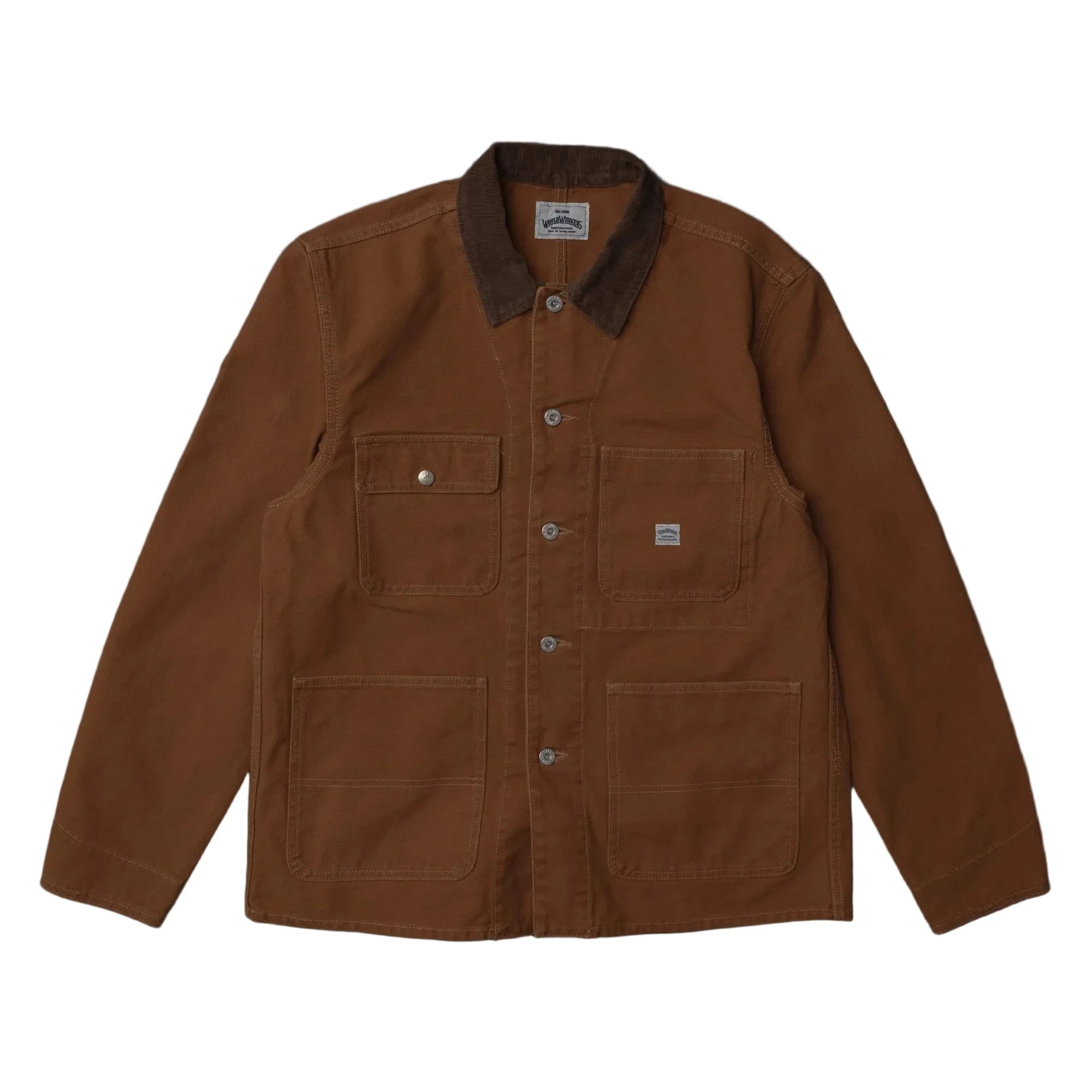 WR623F World Workers Duck Canvas Coverall Jacket Brown One Wash