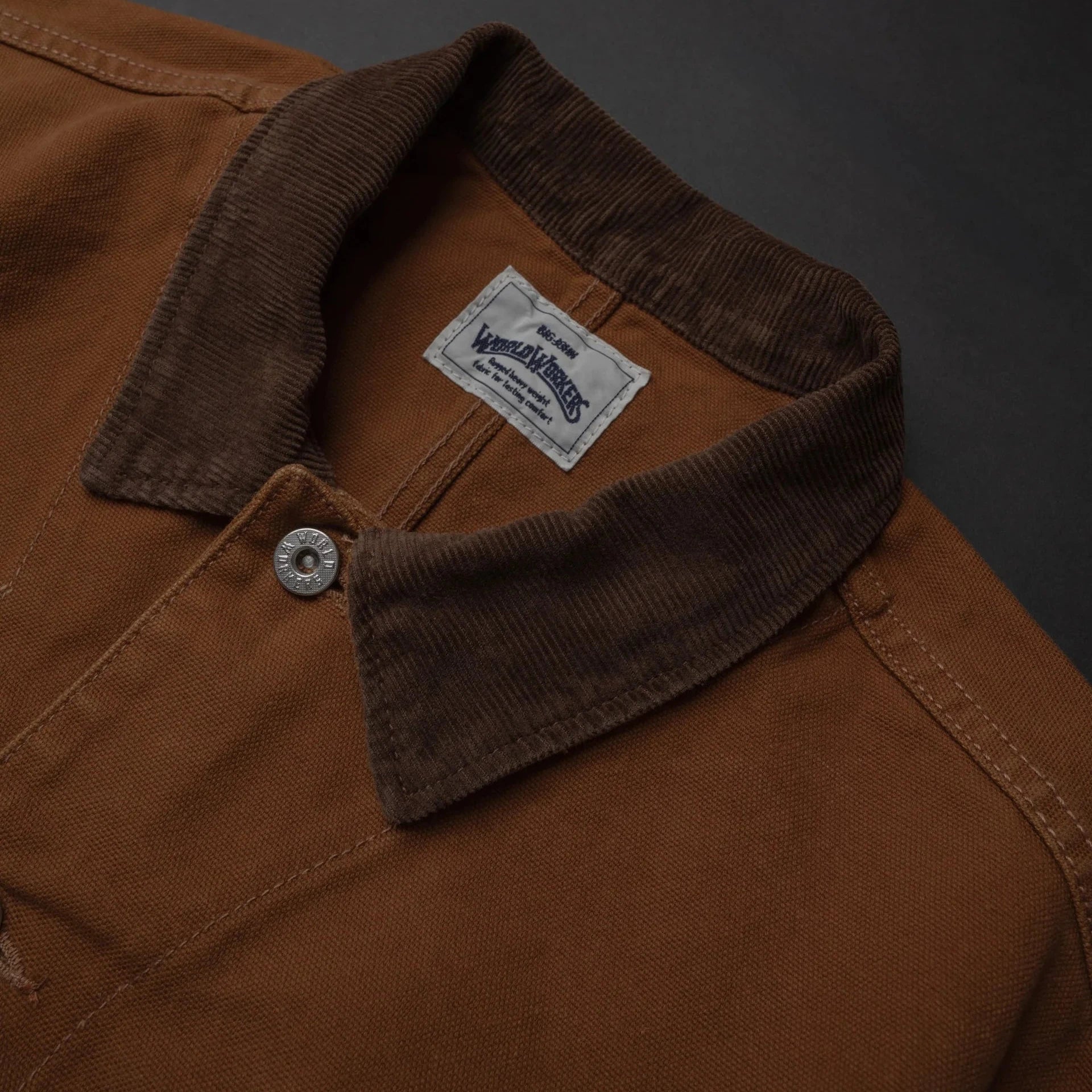 WR623F World Workers Duck Canvas Coverall Jacket Brown One Wash