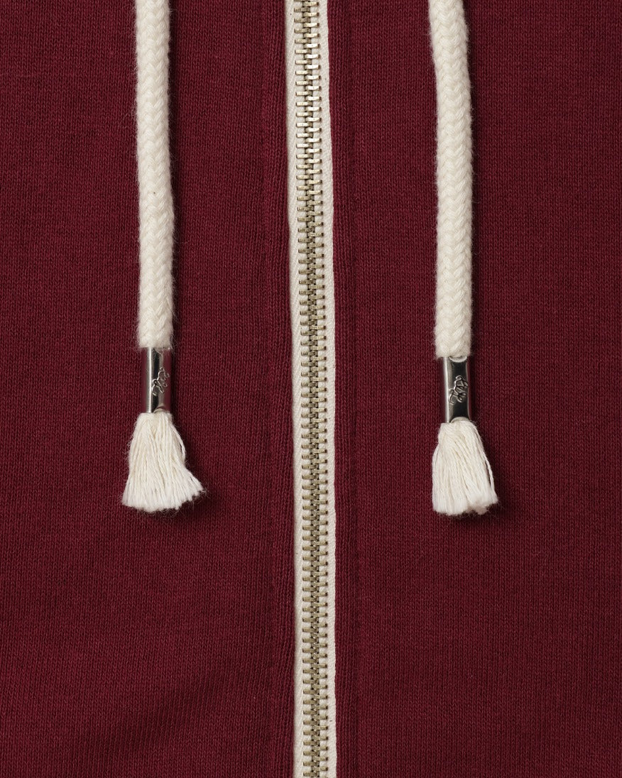 Zip Hoodie Super Looper French Terry Burgundy